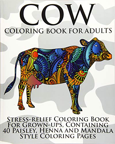 Stress-Relieving Cow-Themed Adult Coloring Book