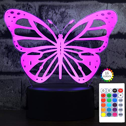 3D Butterfly Illusion Night Light