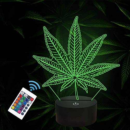 Cannabis Leaf Bright Night Light