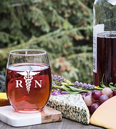 Registered Nurse Design Wine Glass