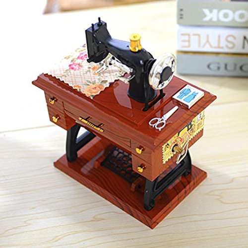 Vintage Sewing Machine Music Box