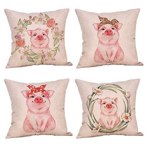 Alluring Pig Throw Pillow Covers