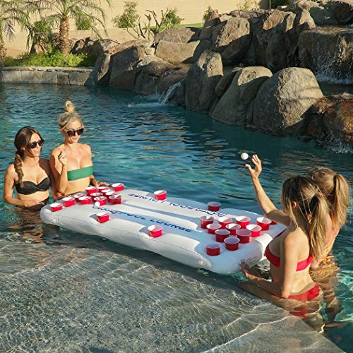 Beer Pong Inflatable Pool Lounge