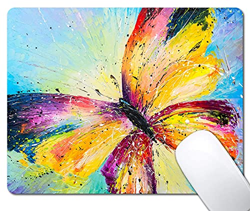 Cute Oil Painting Butterfly Mouse Pad