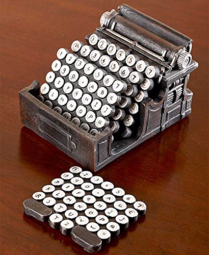 Eye-Catching Typewriter-Inspired Drink Coaster Set