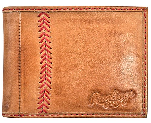 Chic Baseball-Themed Leather Bifold Wallet