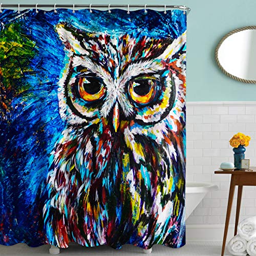 Artsy, Stylish, Cute Owl Shower Room Curtain
