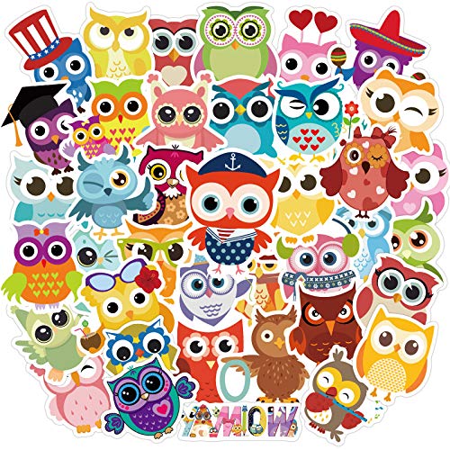 Colorful, Playful and Waterproof Owl Stickers for Personalization