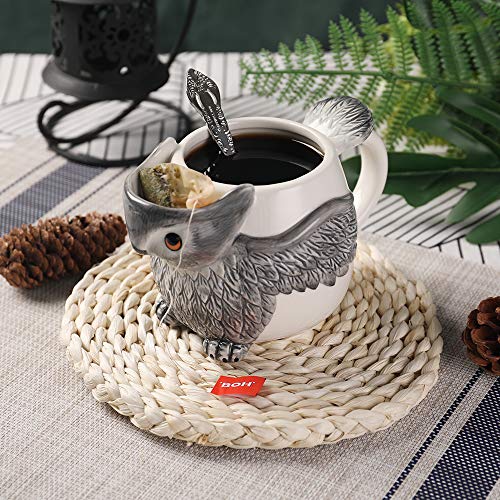 Unique, Stylish, Hand-Painted Owl Coffee Mug