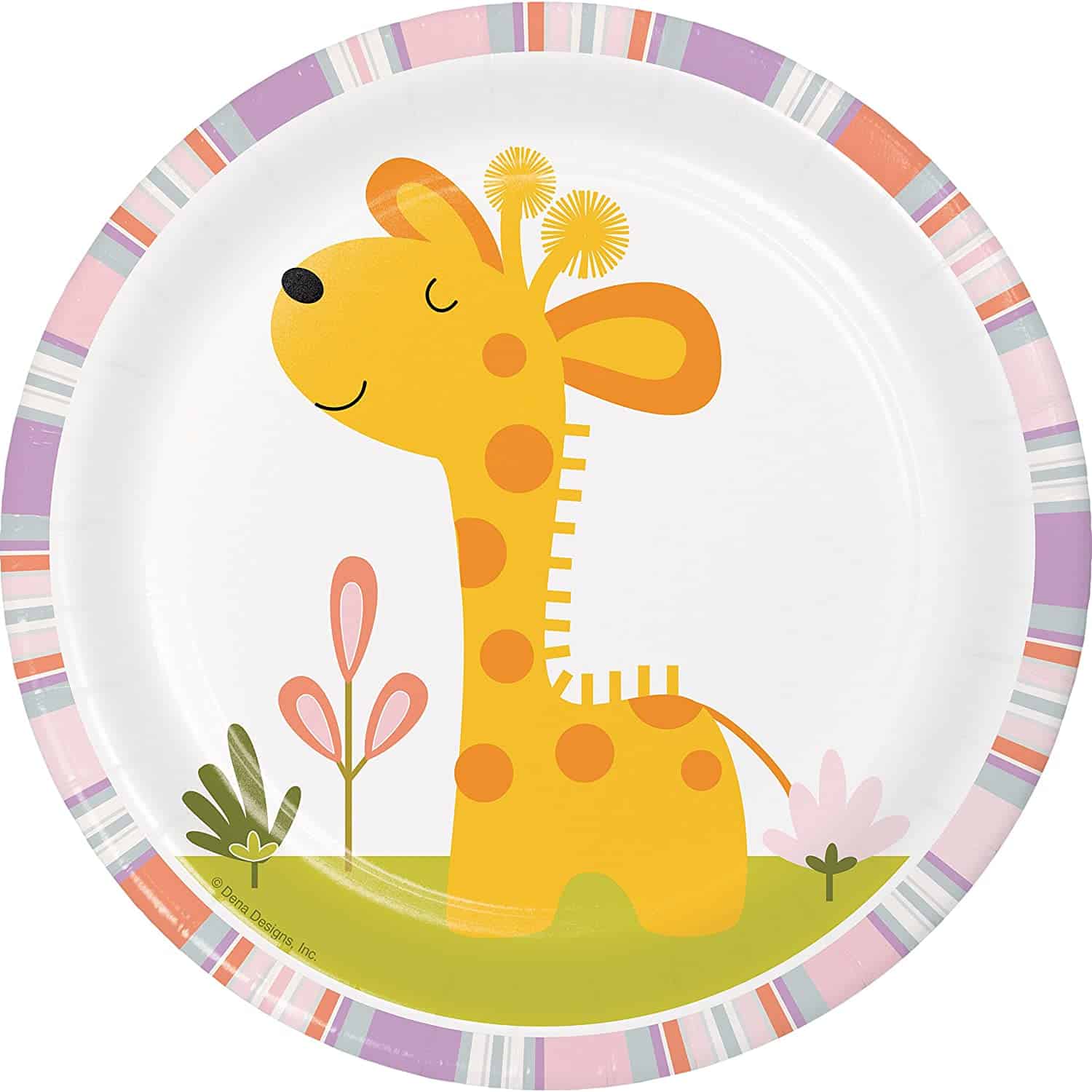 Playful Giraffe Dessert Plate