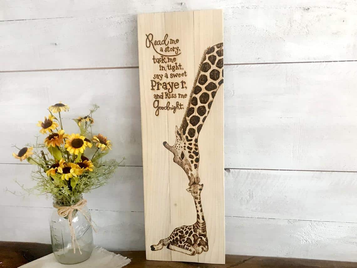 Elegant Handmade Giraffe Wall Art
