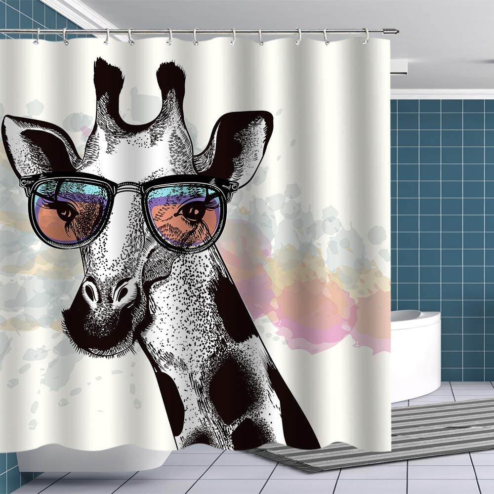 Bold Giraffe Shower Curtain