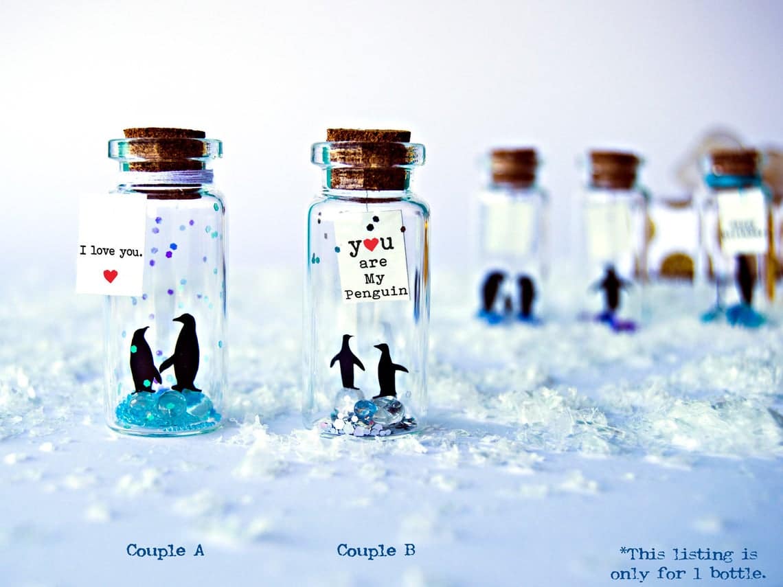 Valentine’s Anniversary Penguin Bottle