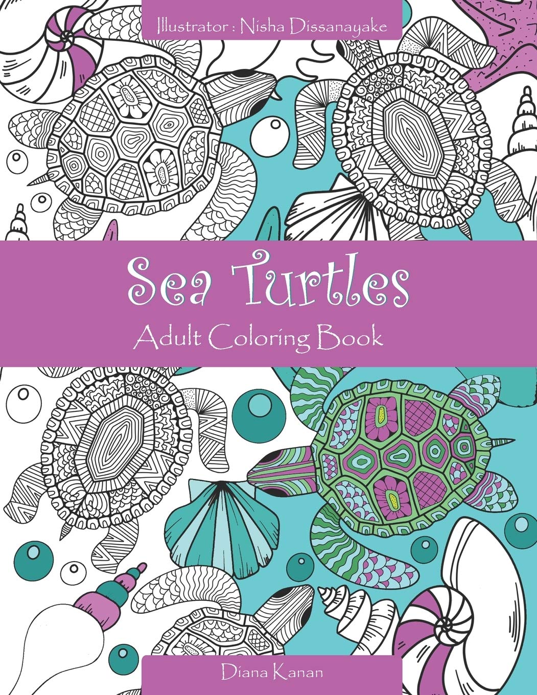 Therapeutic Turtle Coloring Book for Adults