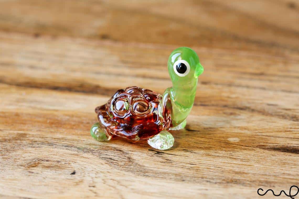 Mini Handmade Glass Tortoise