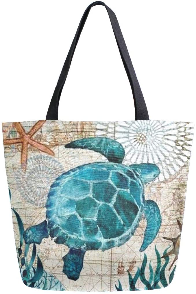 Canvas Turtle Shoulder Bag