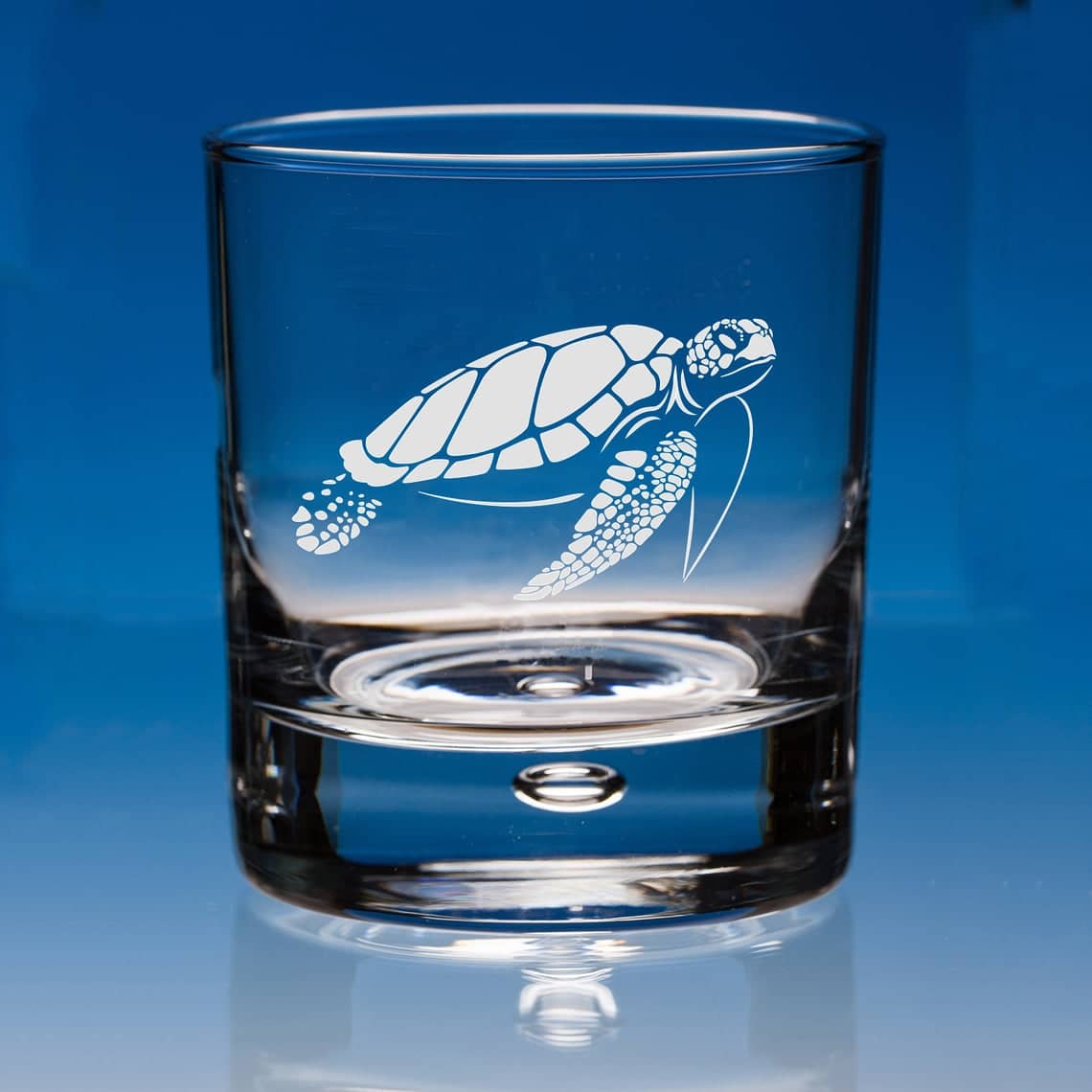 Swimming Turtle Whiskey Glass