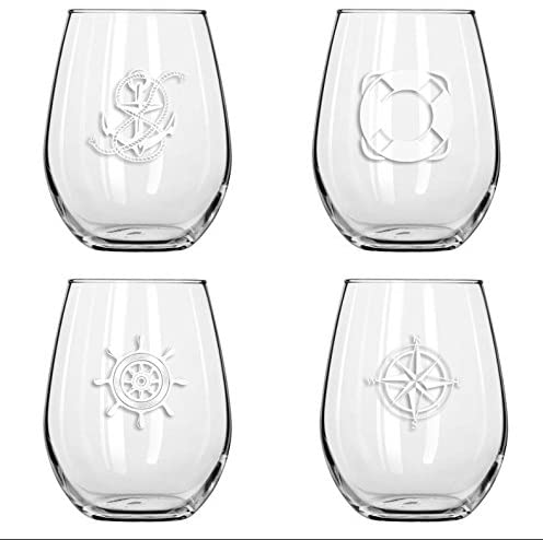 Nautical Themed Wine Glasses
