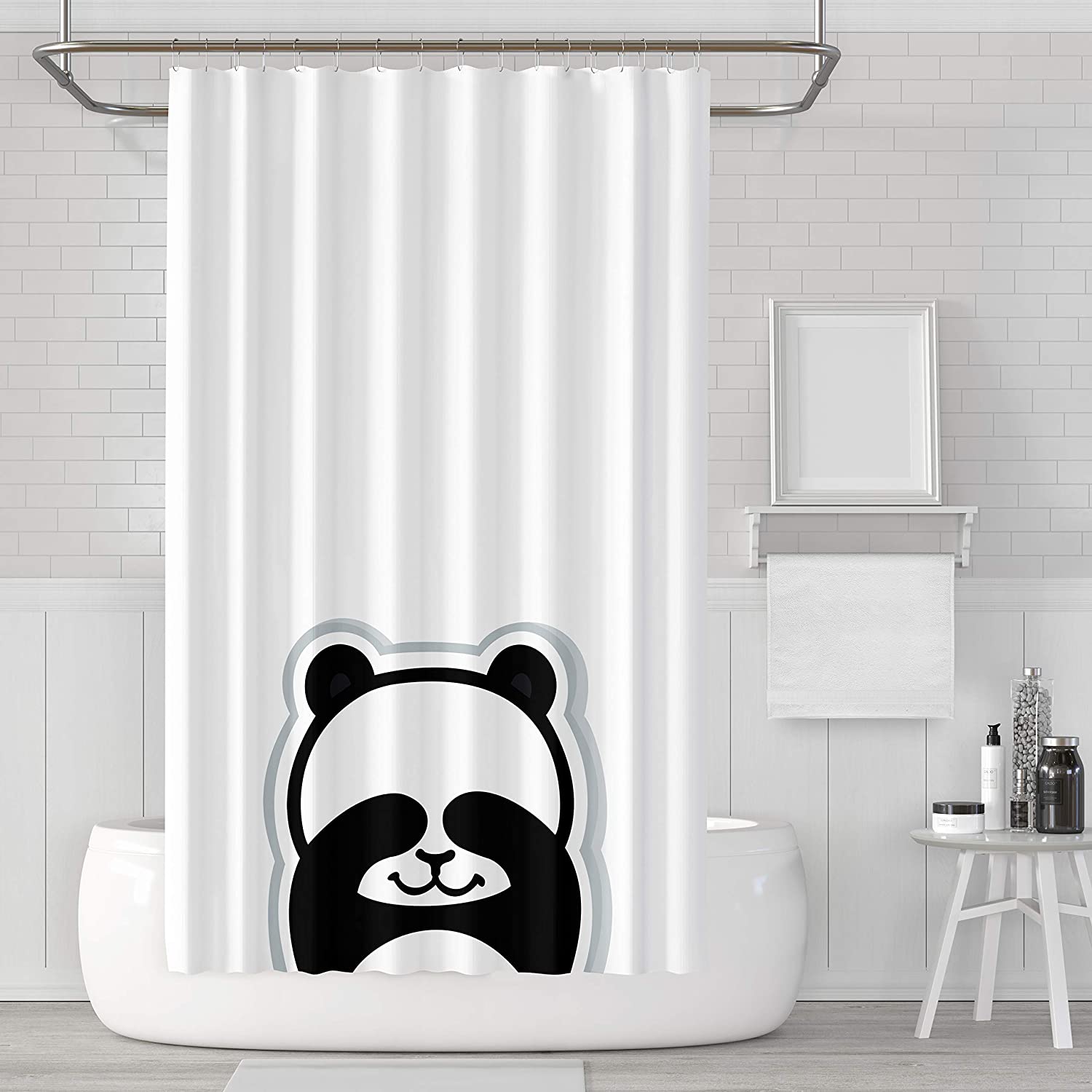 A Shy Shower Curtain Panda