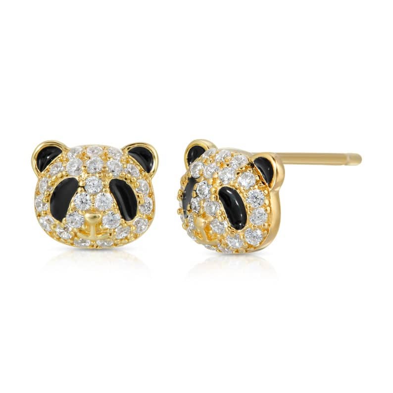 Shiny Happy Panda Earrings