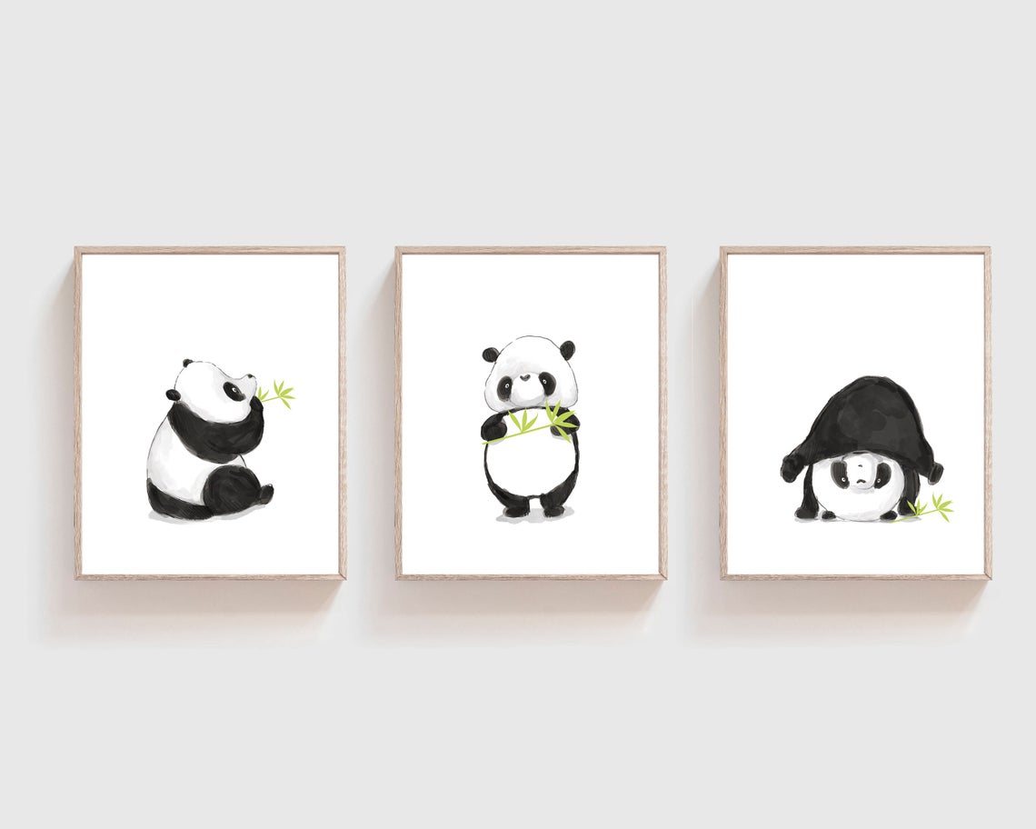 The Silly and Thoughtful Panda Print Set