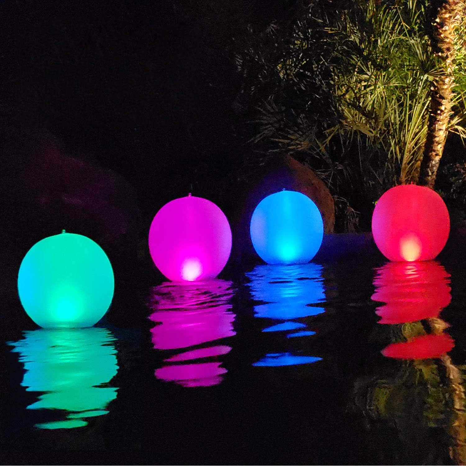 Solar Powered Glowing Pool Balls