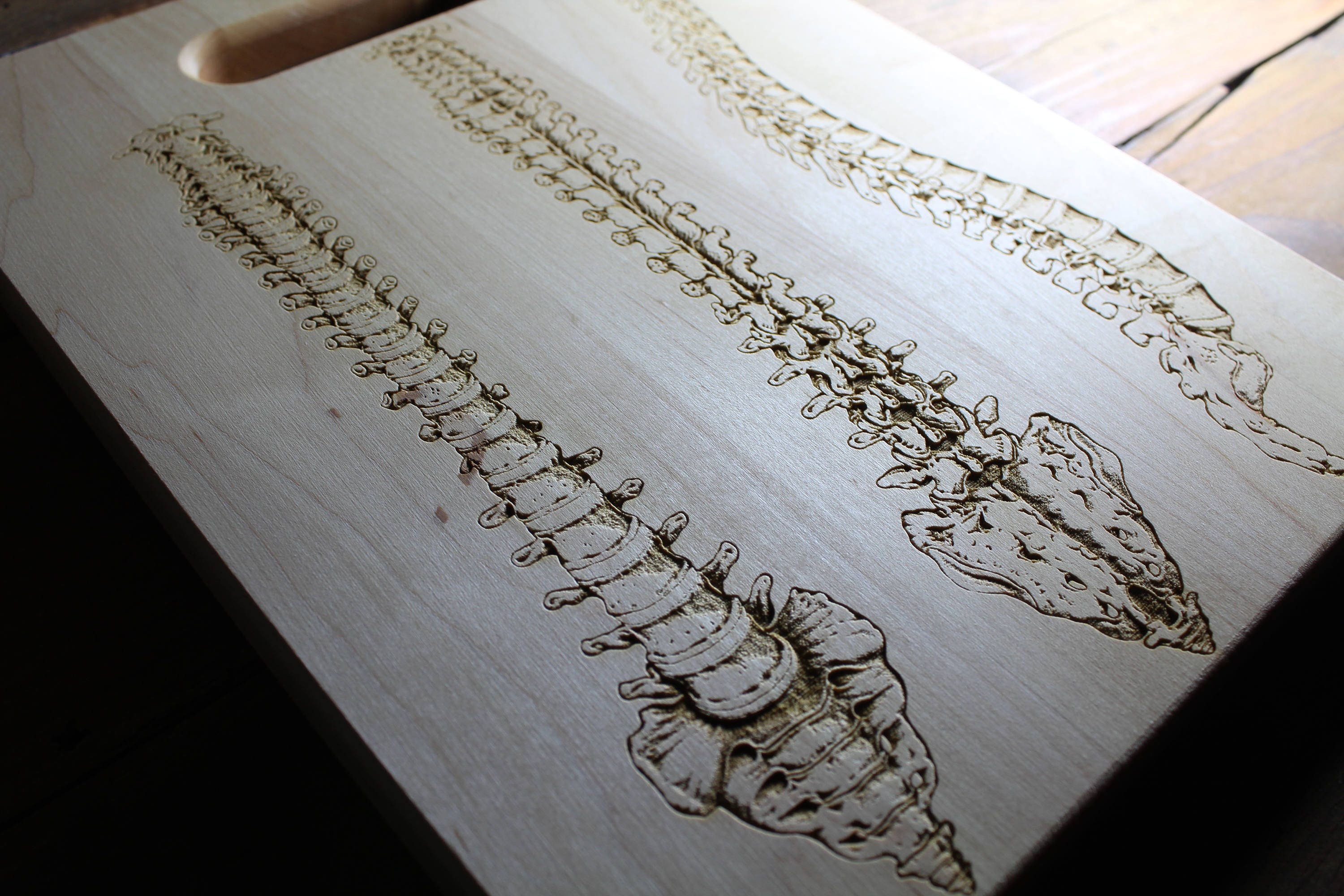 Personalized Human Spine Cutting Board