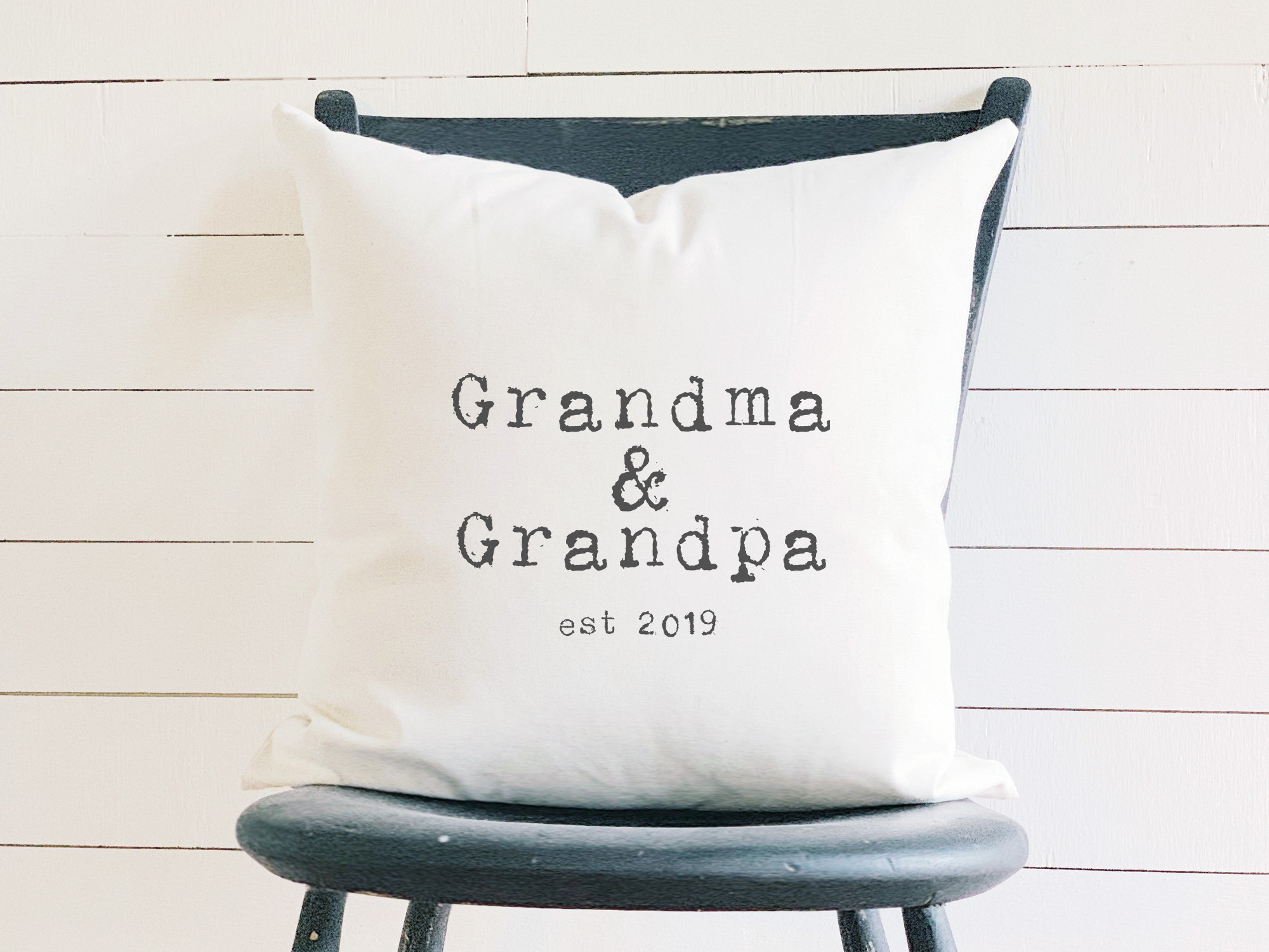 The New Grandma Established Date Throw Pillow