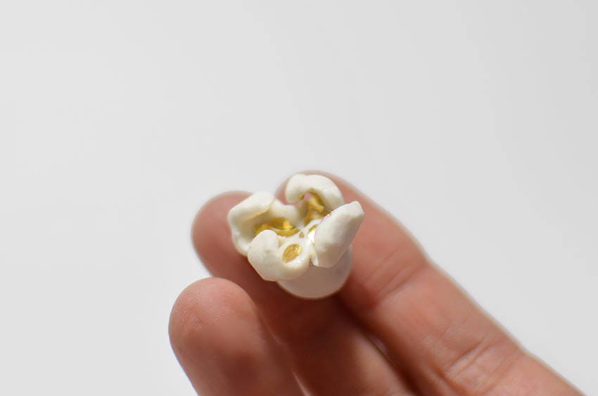 Realistic Porcelain Popcorn Brooch