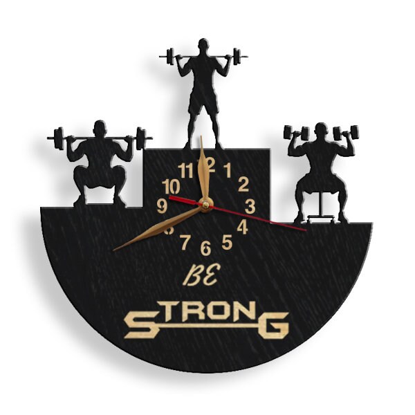 Functional Weightlifting-Inspired Wall Clock