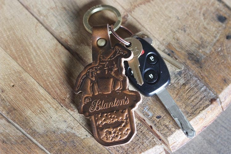 Luxe Bourbon Leather Keychain