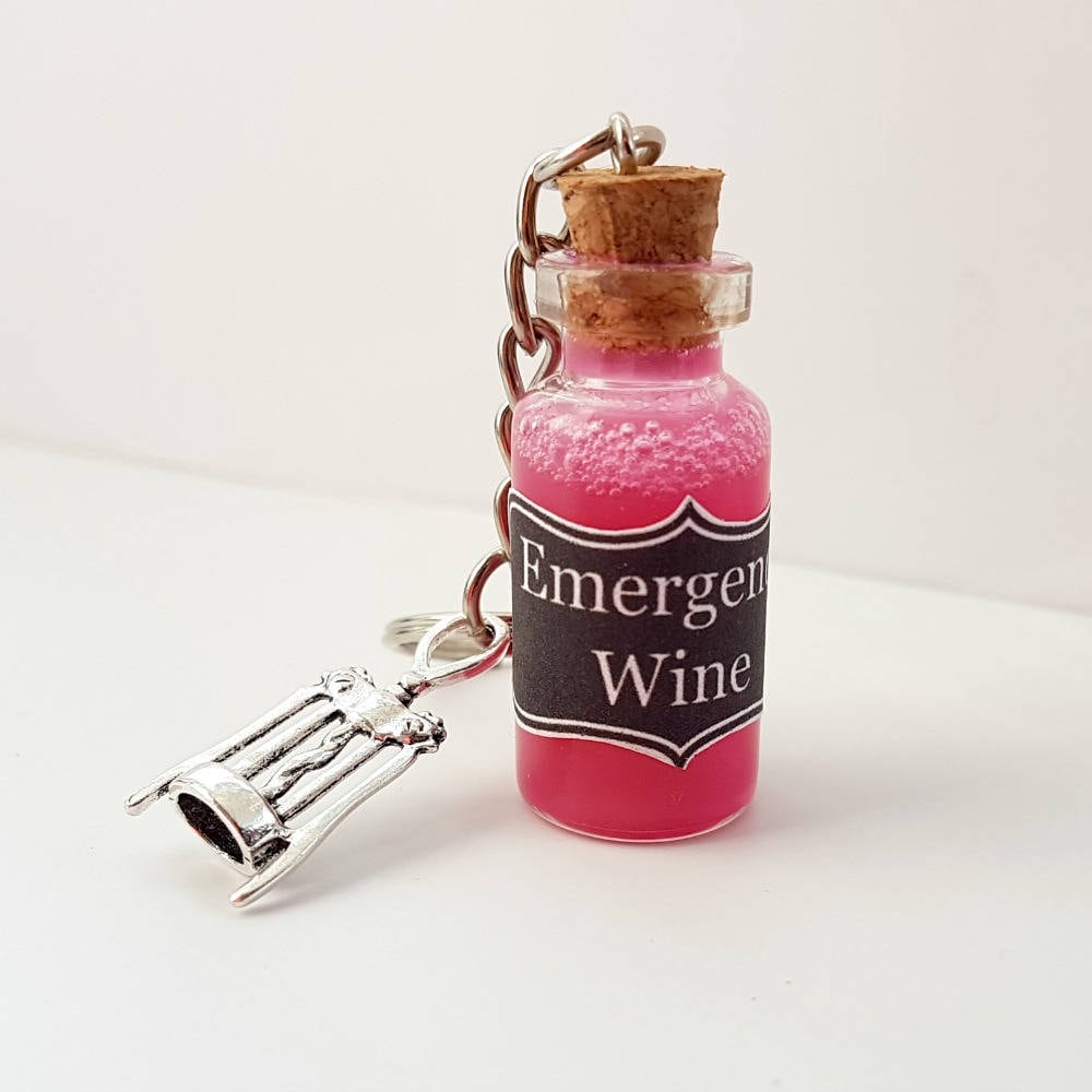Novelty Keychain for Passionate Wine Connoisseurs