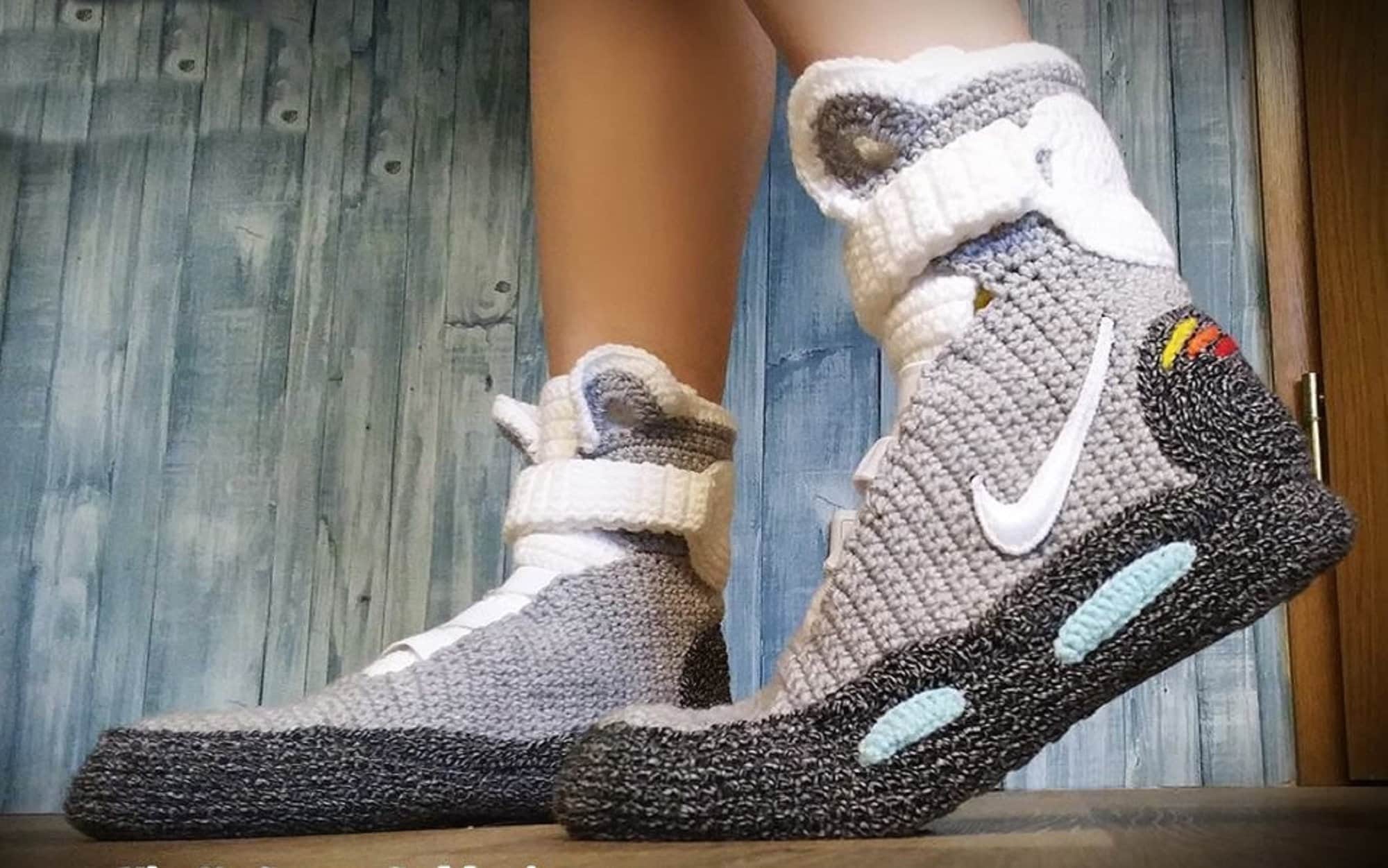 Back to the Future Knitted Socks/House Slippers