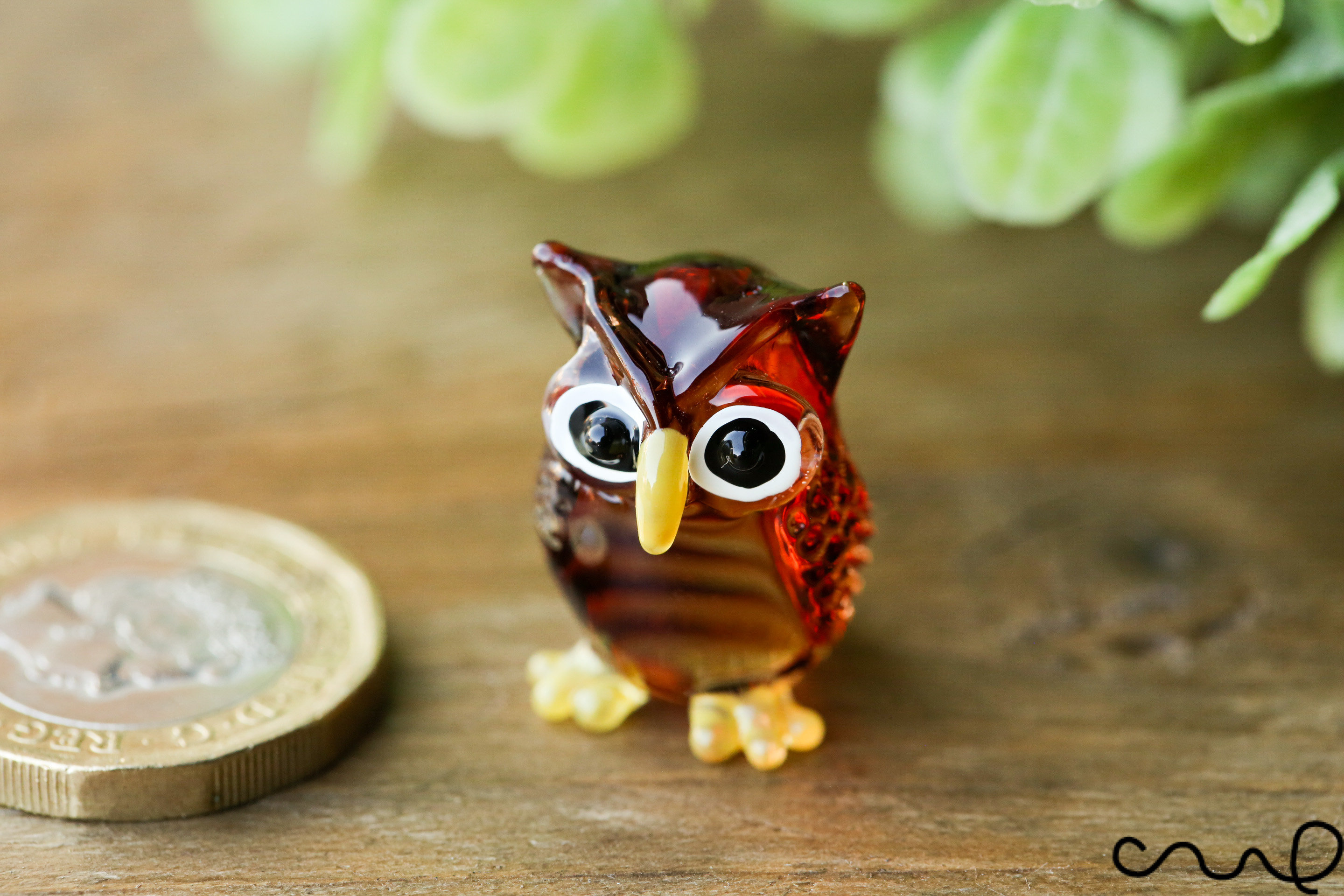 Intricate, Unique, Blown Owl Trinket