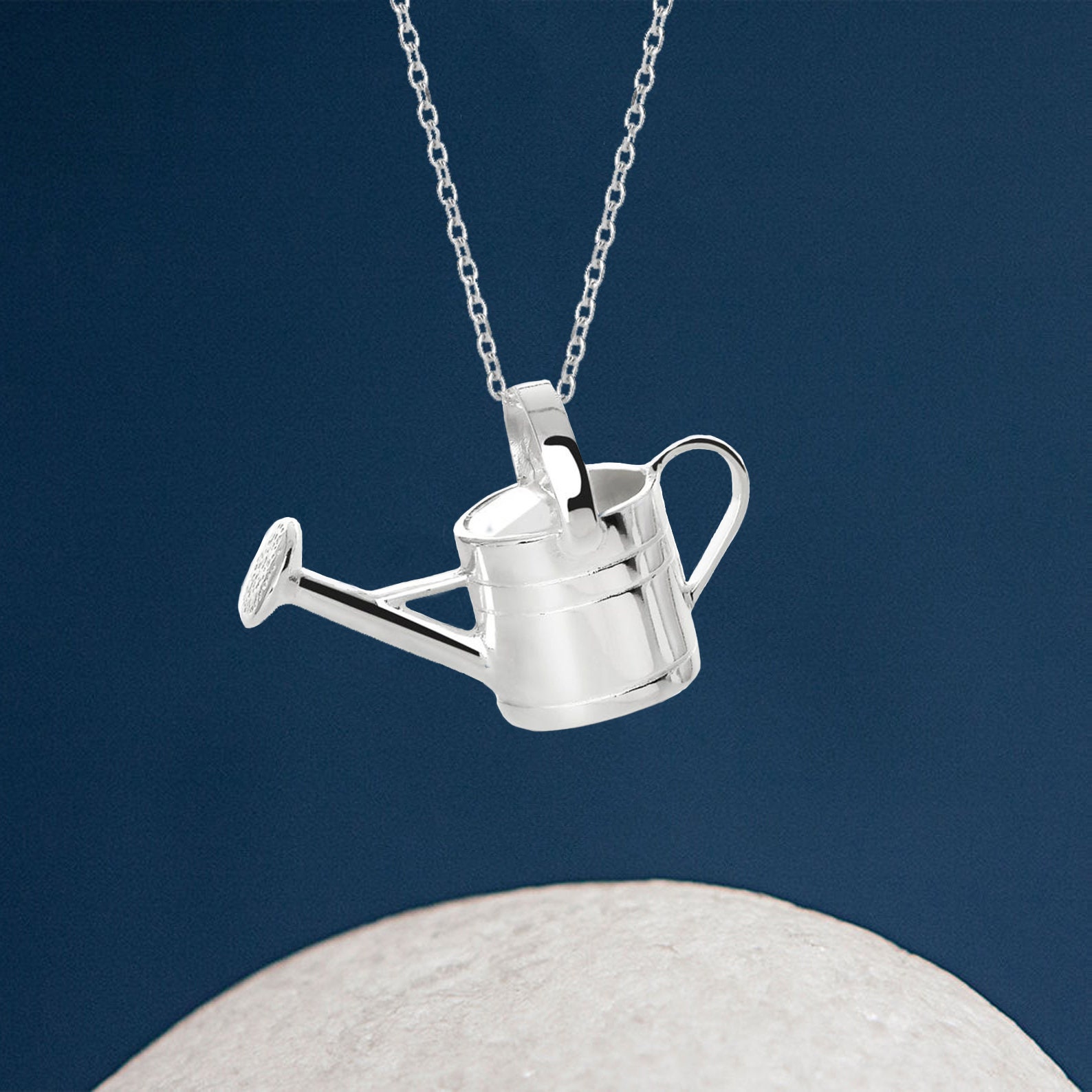 Silver Watering Can Necklace 