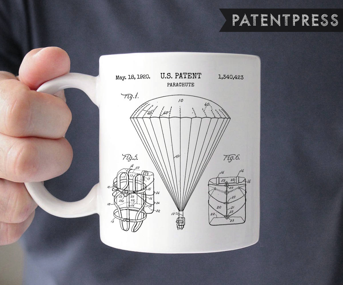 Minimalist Parachute Patent Mug 