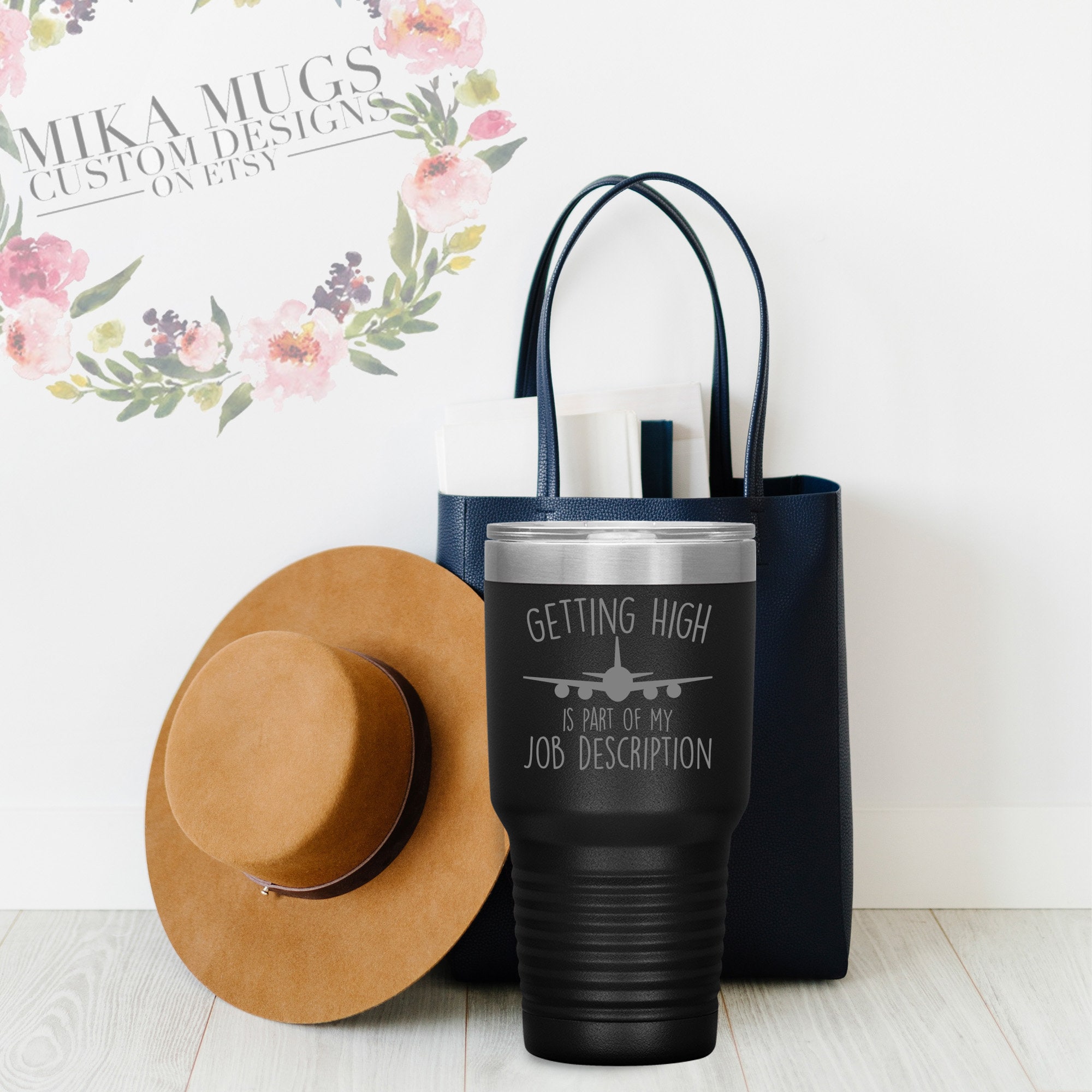Durable Insulated Travel Mug for Aviation Enthusiasts 