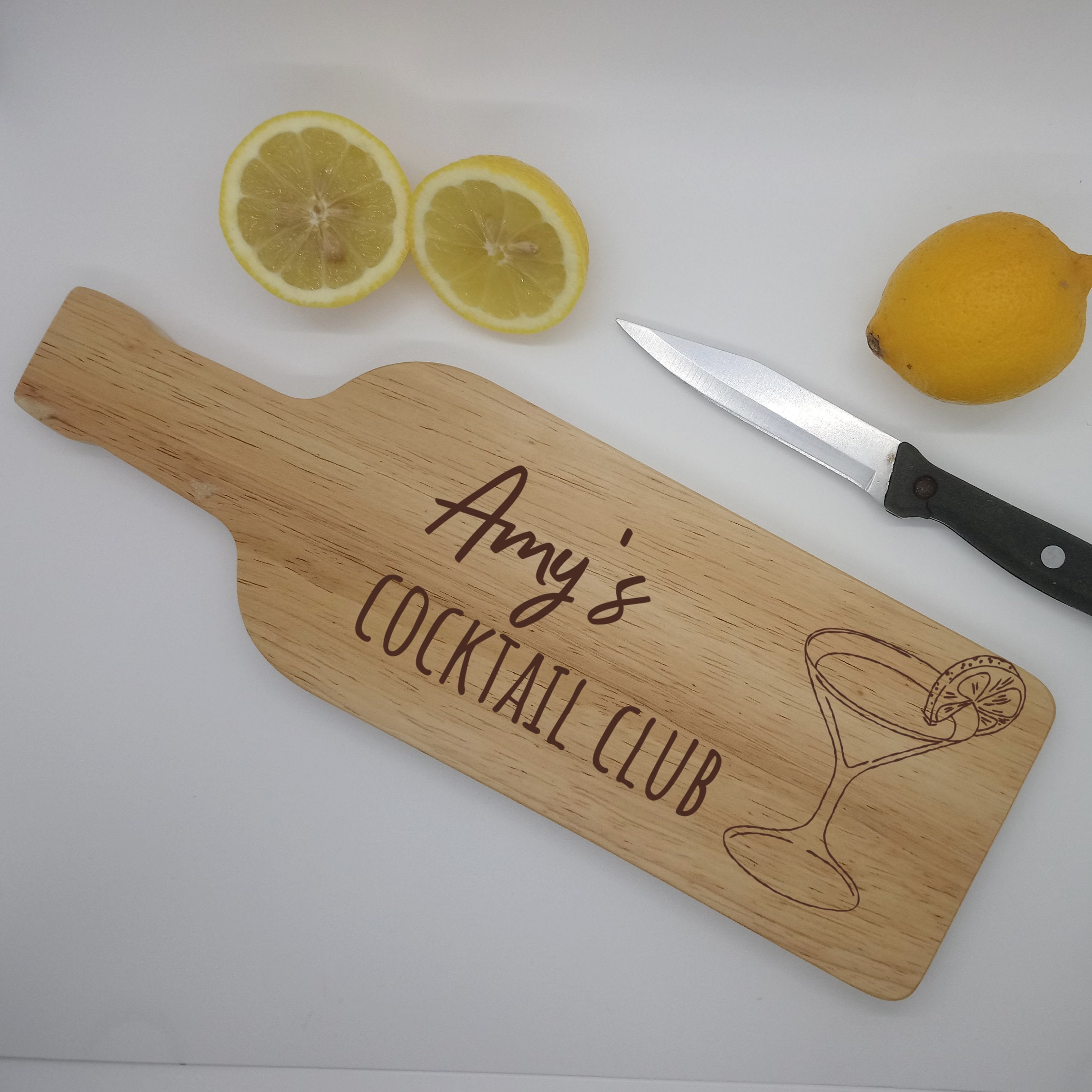 Customizable Wooden Cocktail Chopping Board