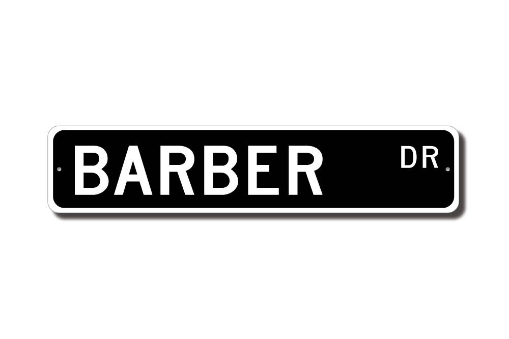 Customizable Barber Shop Metal Decor