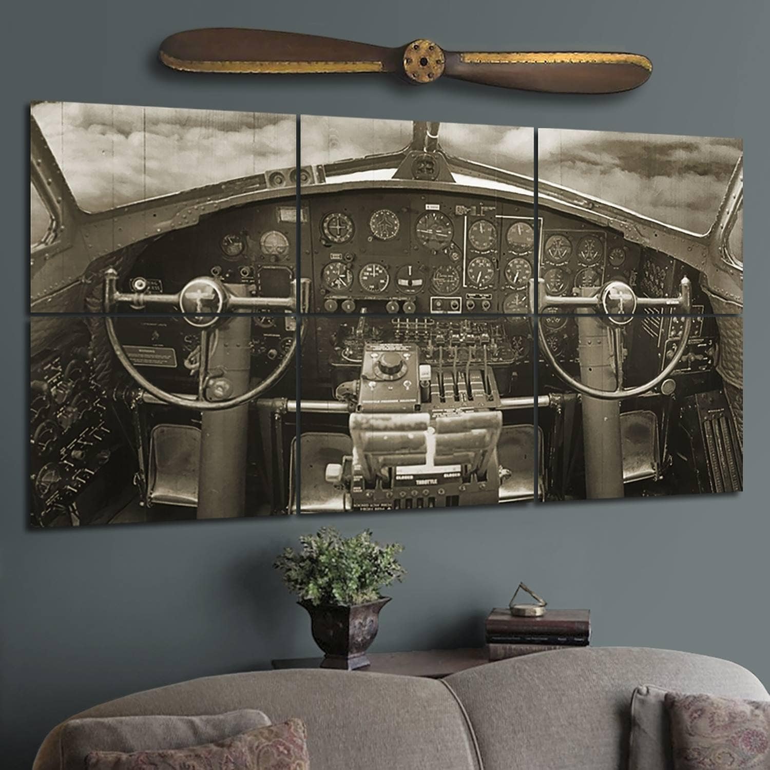 Chic Wall Hanging Mural for Flight Enthusiasts