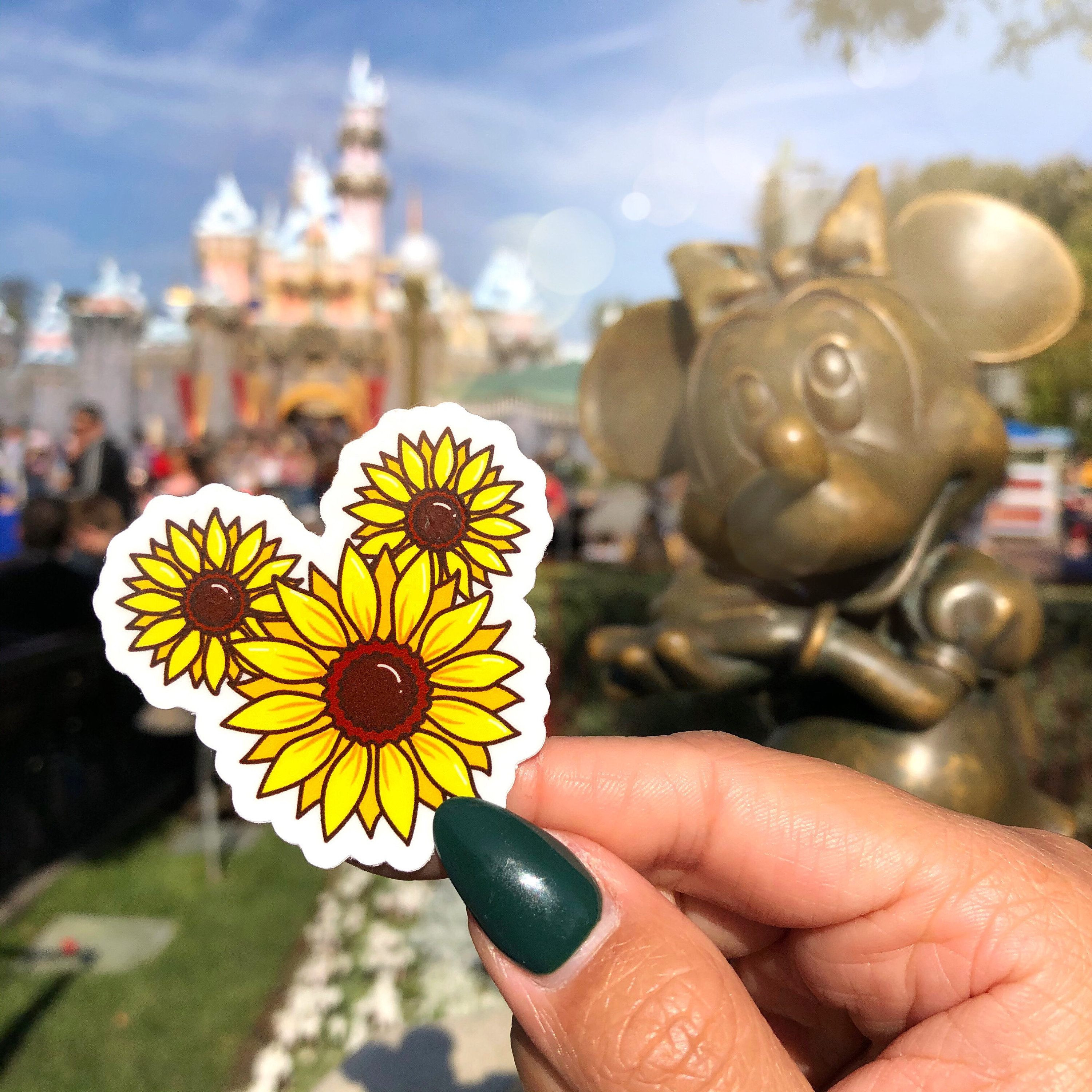 Mickey Mouse Sunflower Sticker