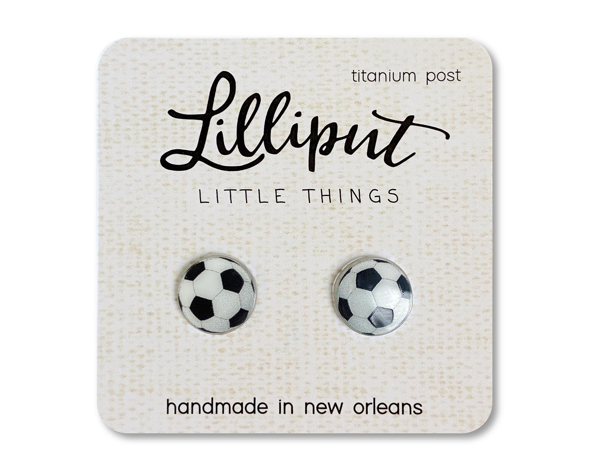 Trendy Soccer Ball Earrings 