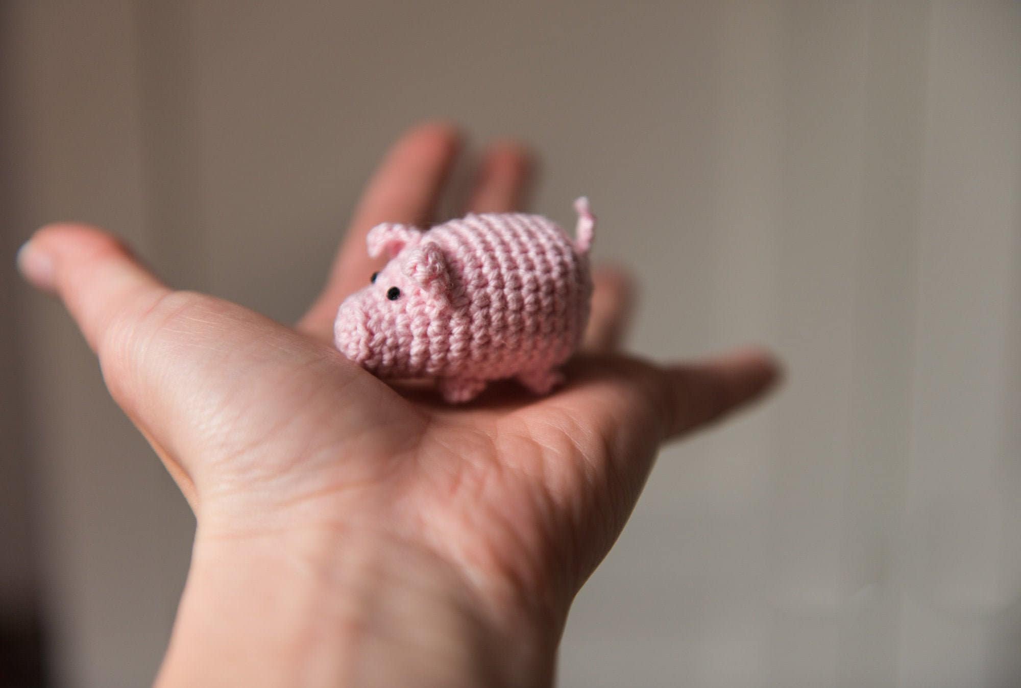 Cutesy Pig Crochet Key Chain