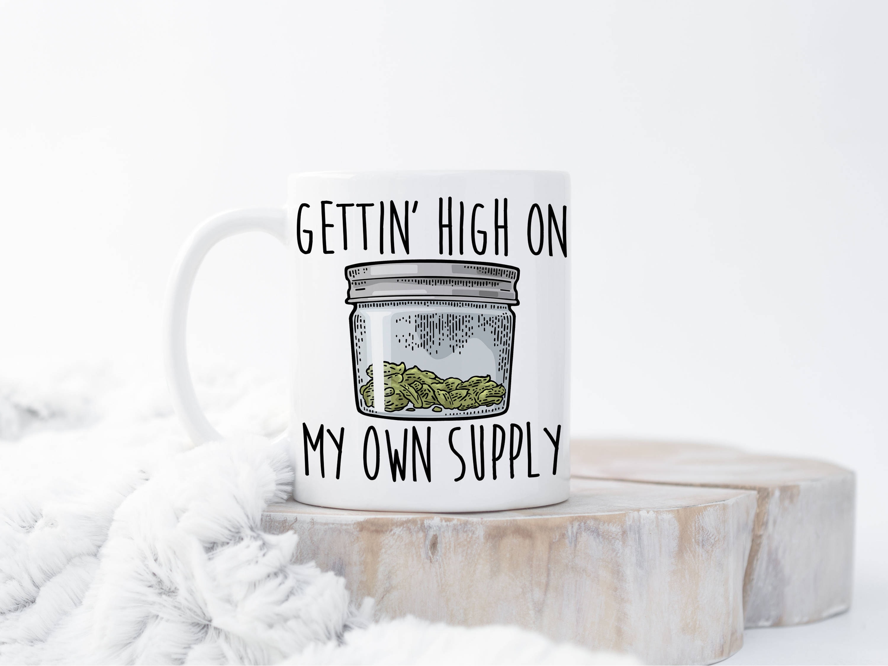 High on Caffeine and Weed Mug