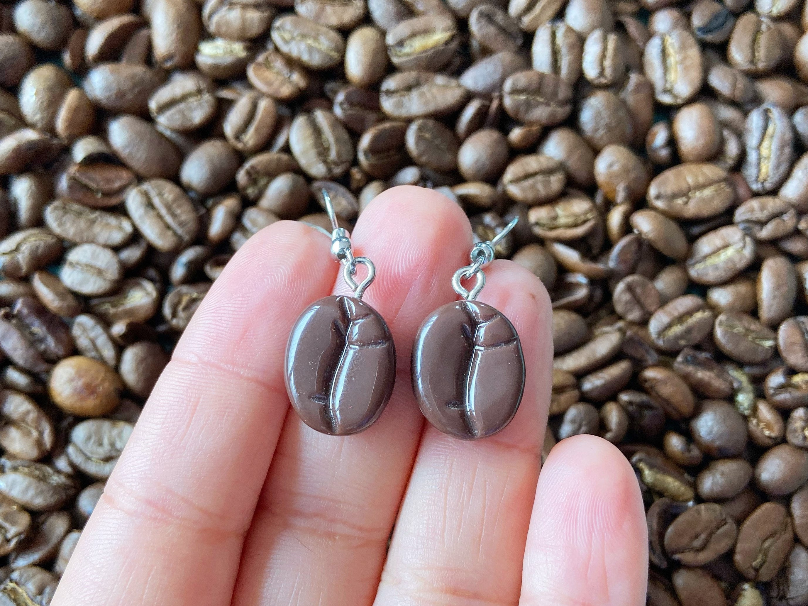 The Prettiest Coffee Bean Earrings 