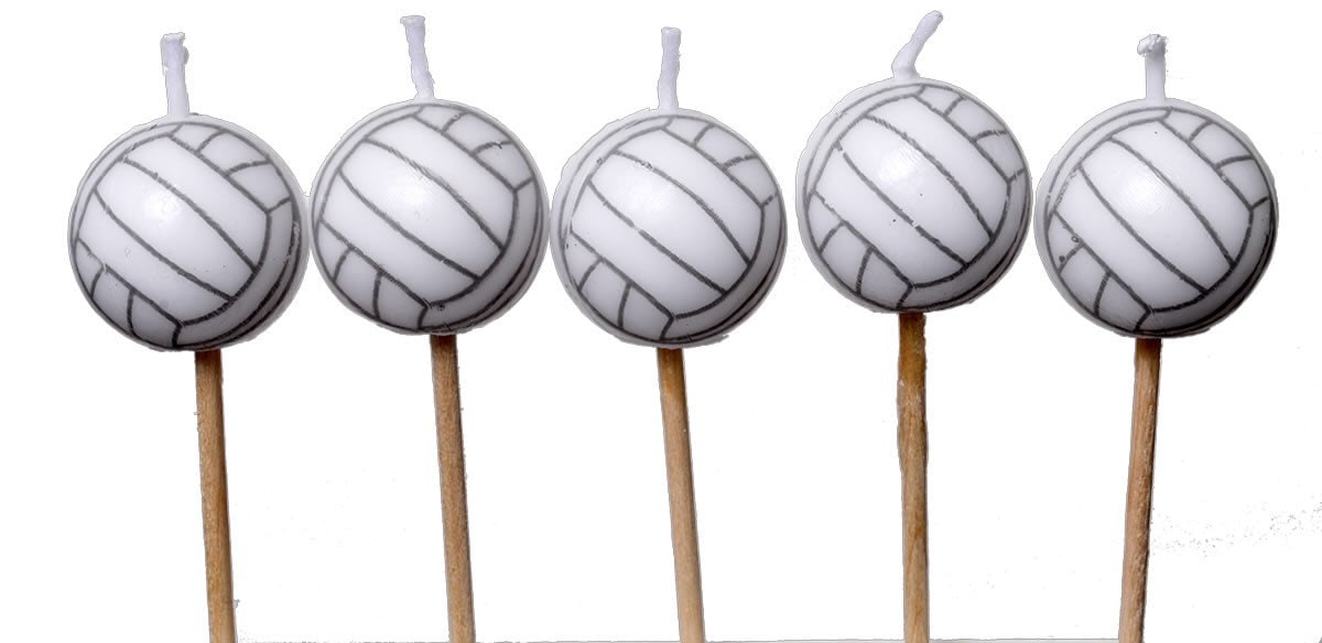 Cute Volleyball Party Candles