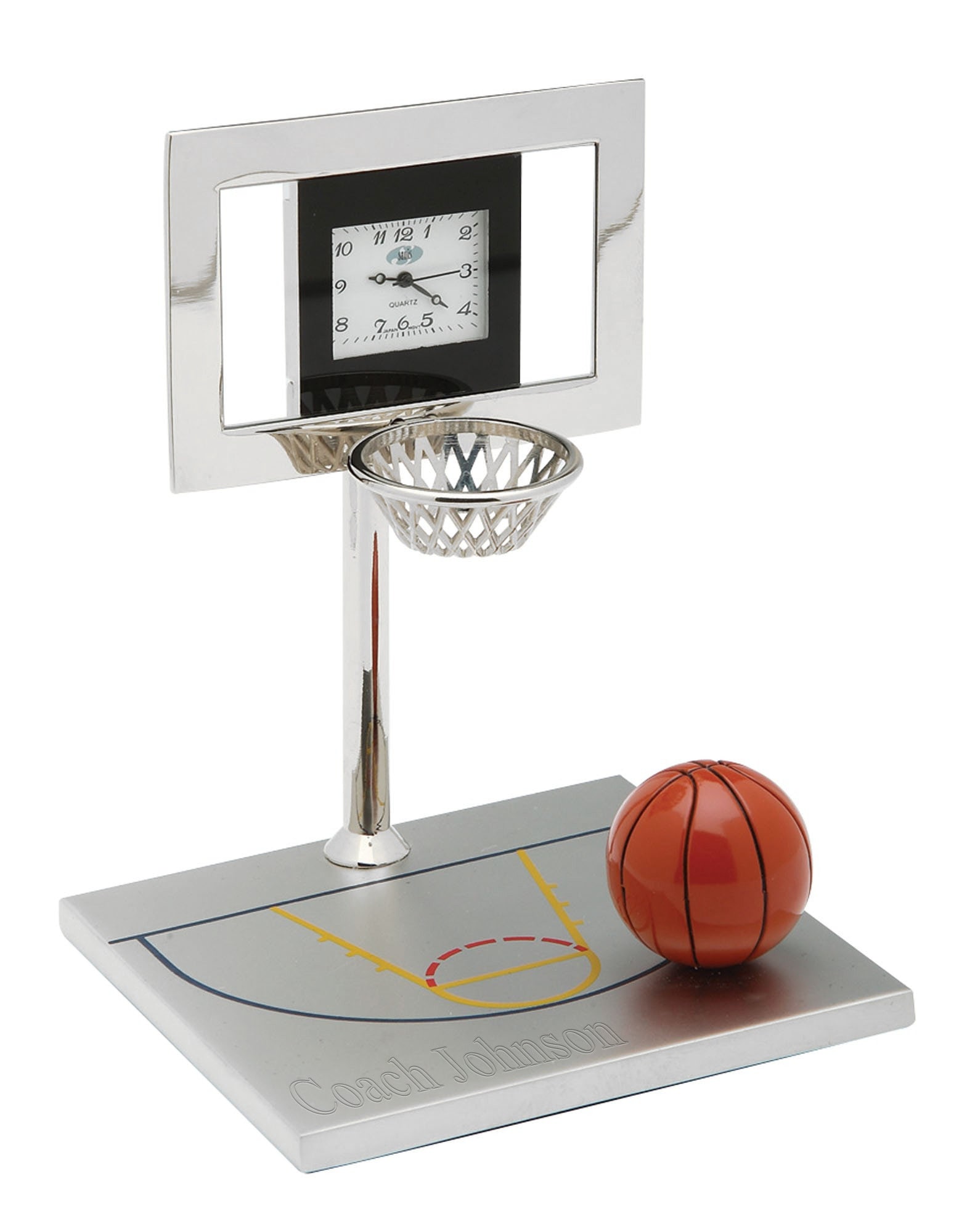 Personalized Basketball-Design Table Clock