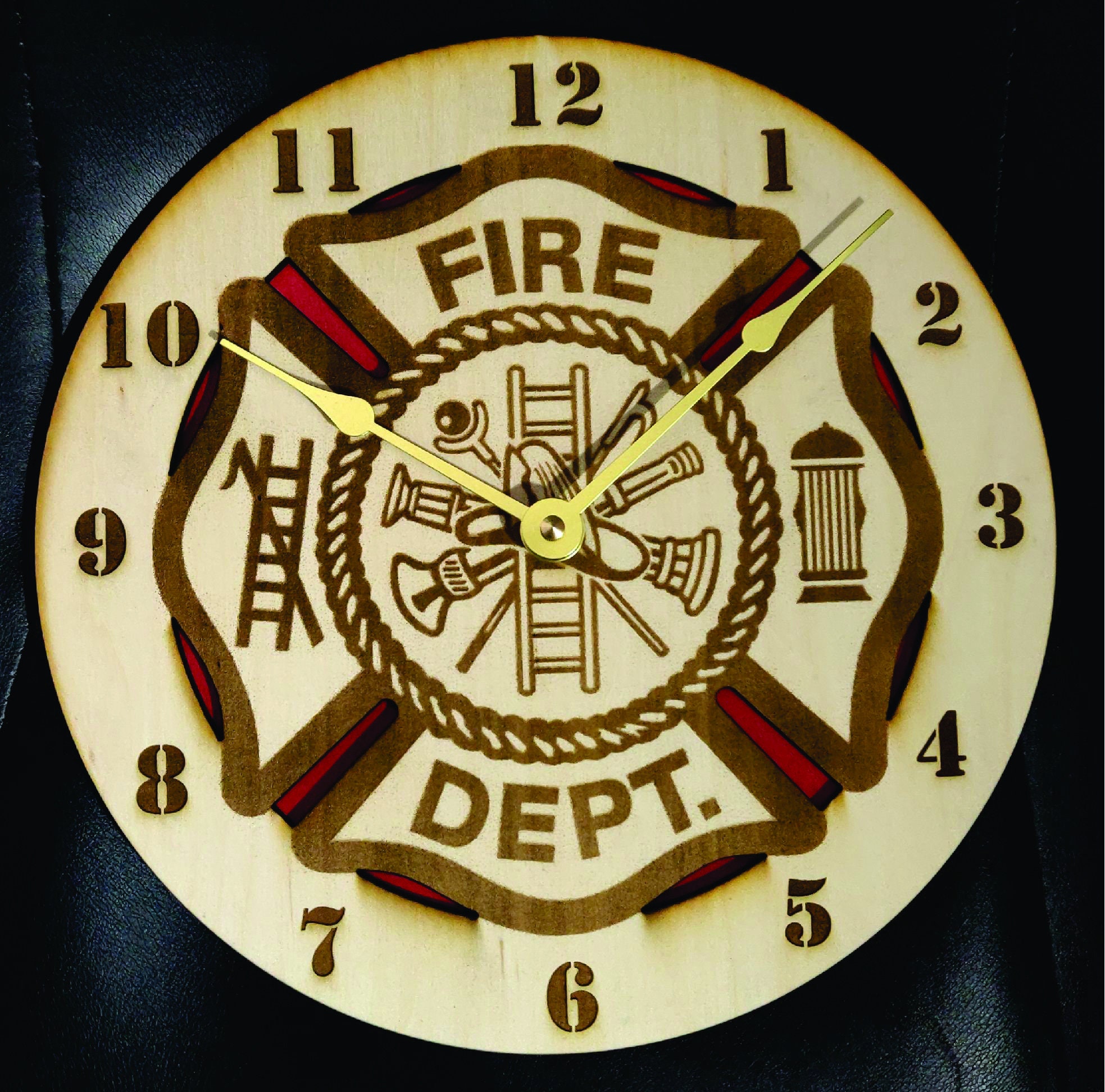 Firefighter Clock Perfect for the Mancave or Office