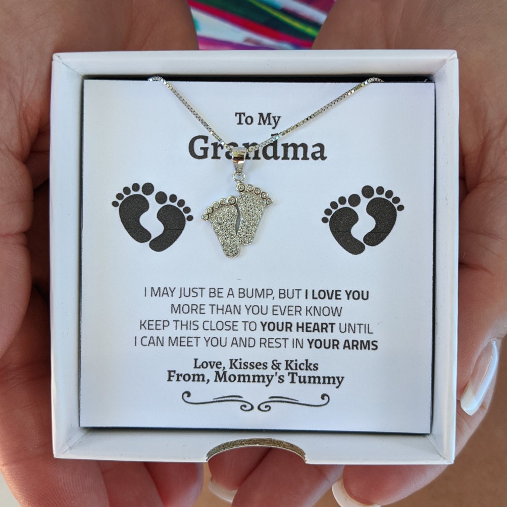 Baby’s Feet Design Necklace for Grandmas