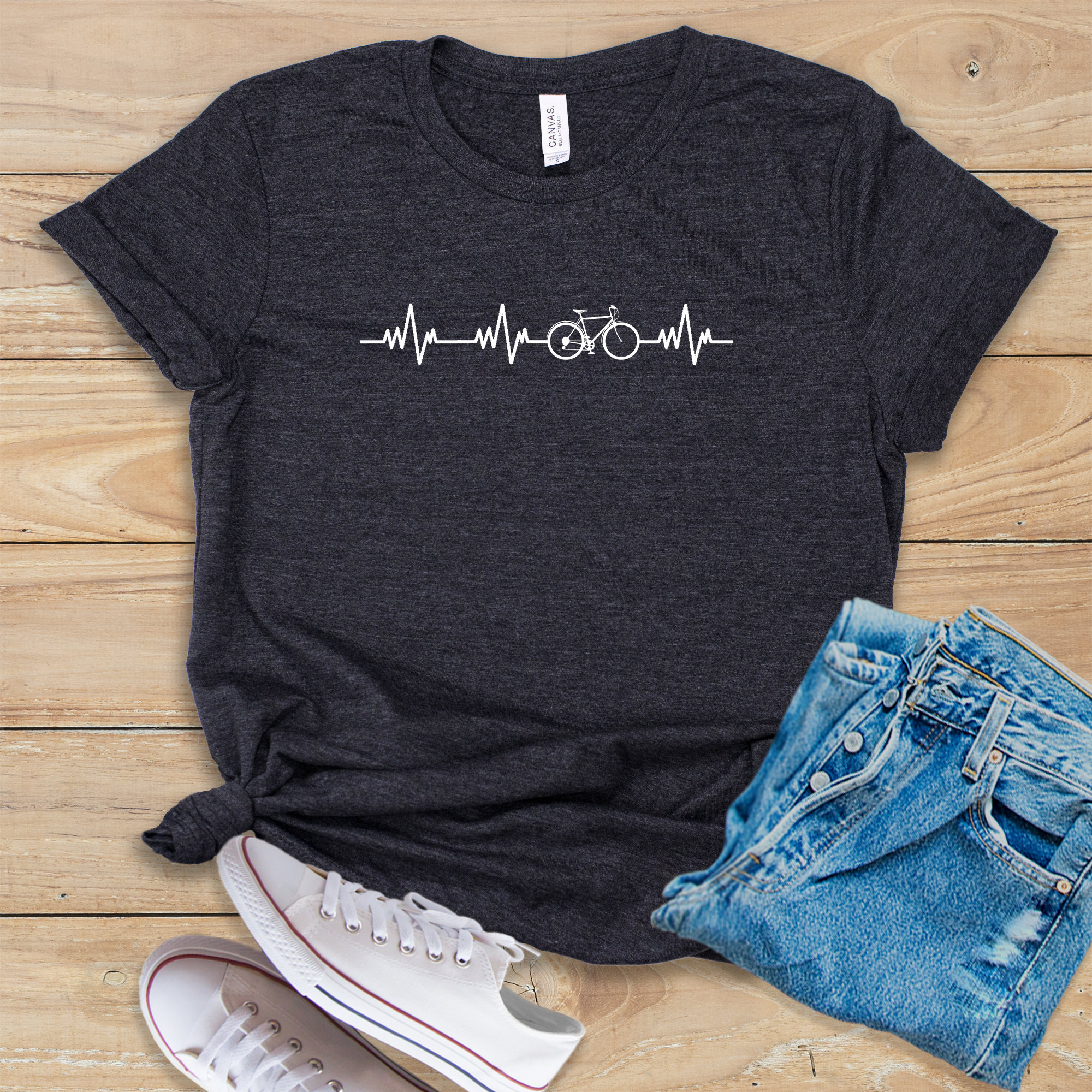 Perfect Bicycle Heartbeat Design Shirt 
